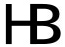 Letter H and Letter B as logo
